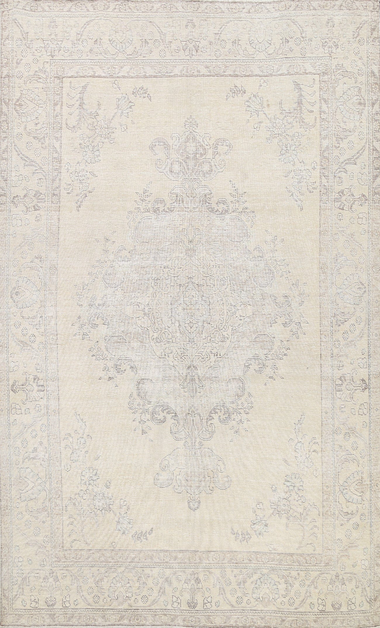 Muted Distressed Tabriz Persian Area Rug 8x11