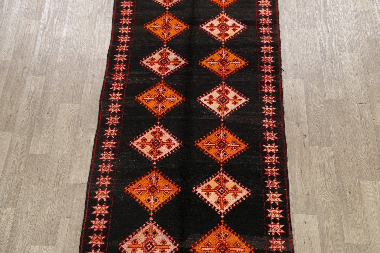 Tribal Geometric Moroccan Oriental Runner Rug 4x9