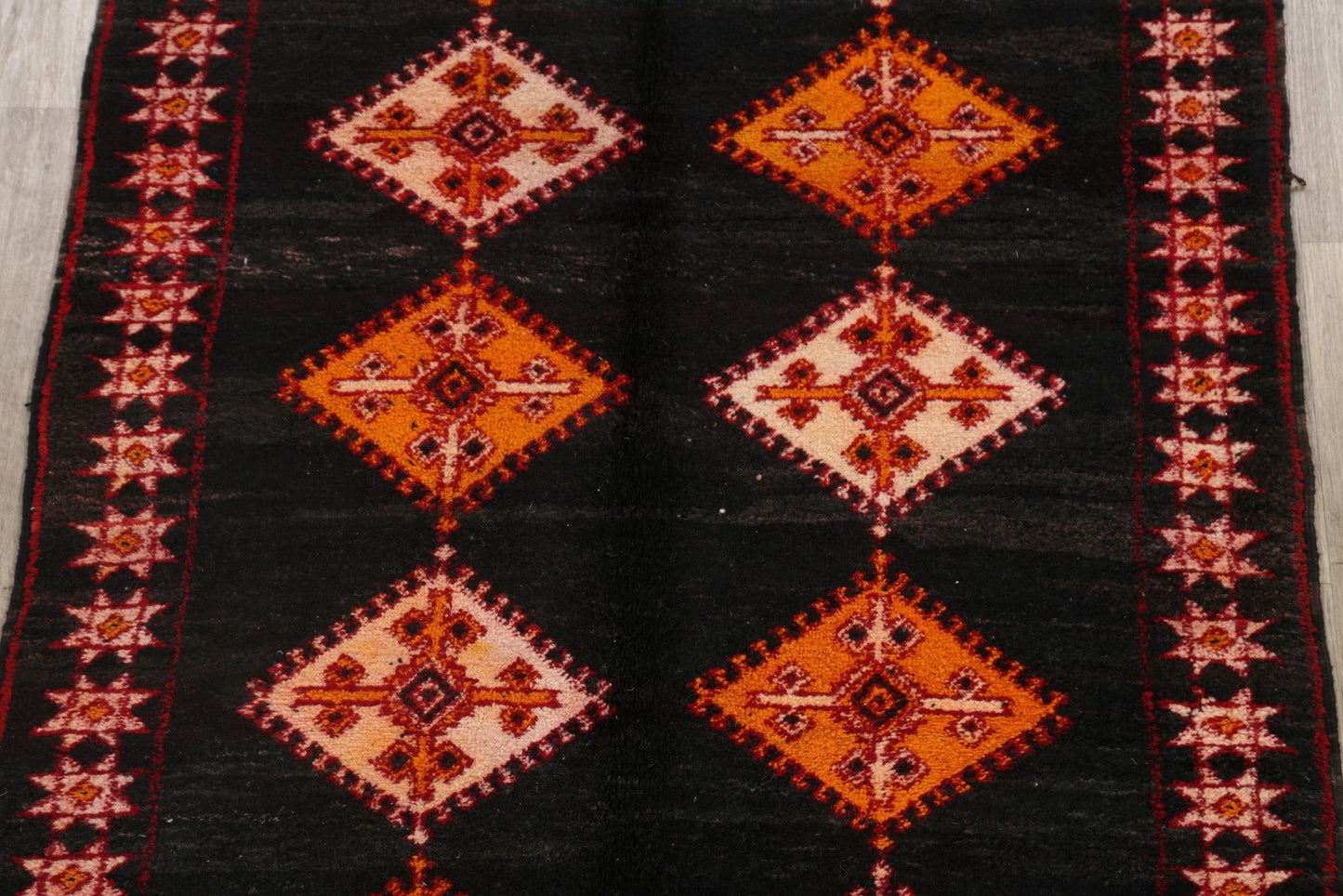 Tribal Geometric Moroccan Oriental Runner Rug 4x9