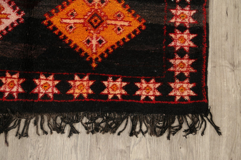 Tribal Geometric Moroccan Oriental Runner Rug 4x9