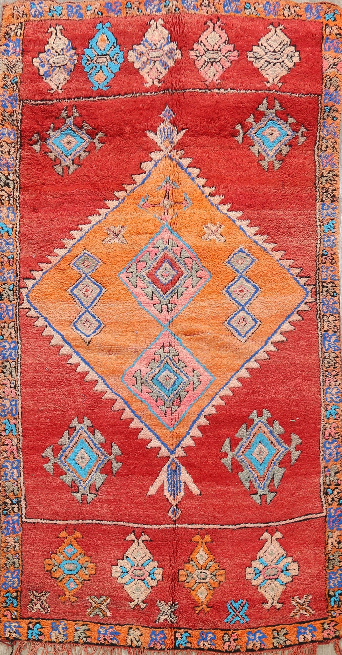 Tribal Moroccan Oriental Area Rug 6x11