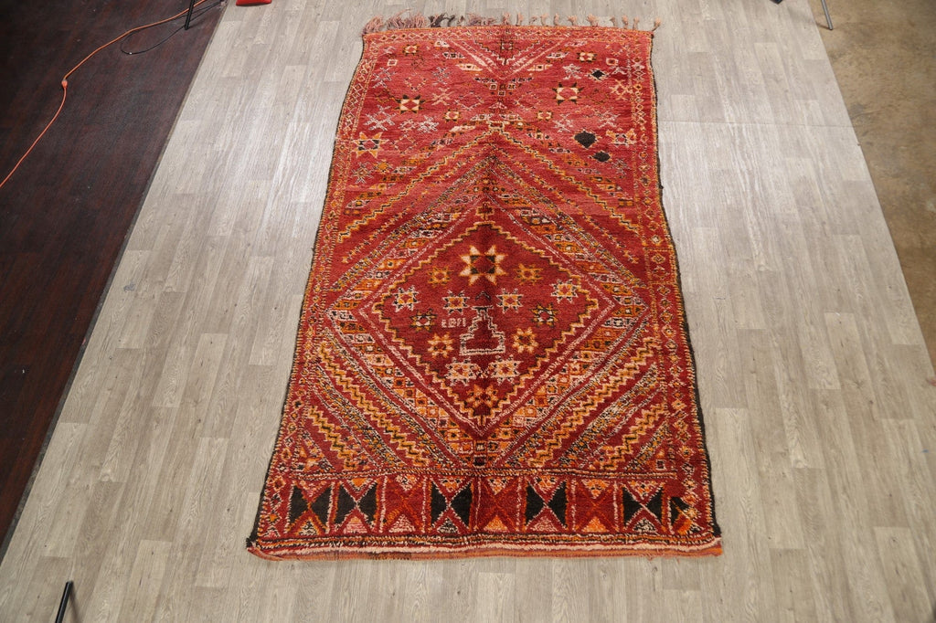 Tribal Moroccan Oriental Area Rug 6x11