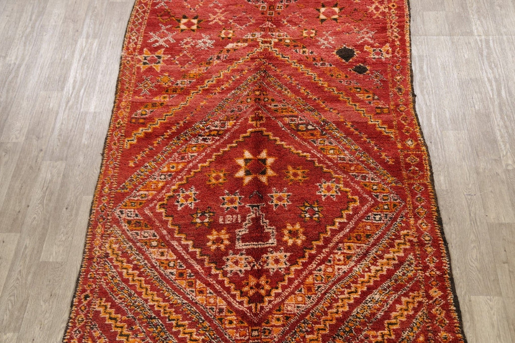 Tribal Moroccan Oriental Area Rug 6x11