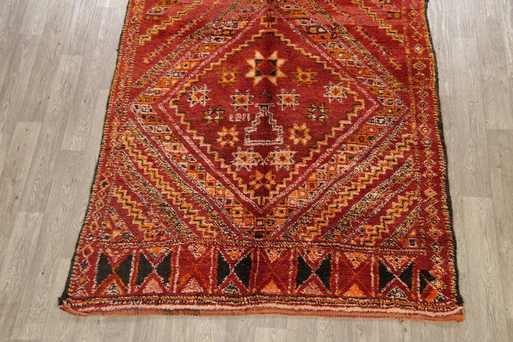 Tribal Moroccan Oriental Area Rug 6x11