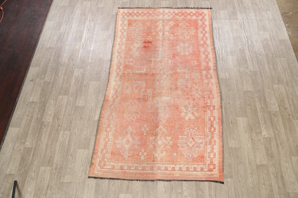 Pre-1900 Antique Tribal Moroccan Oriental Area Rug 5x9