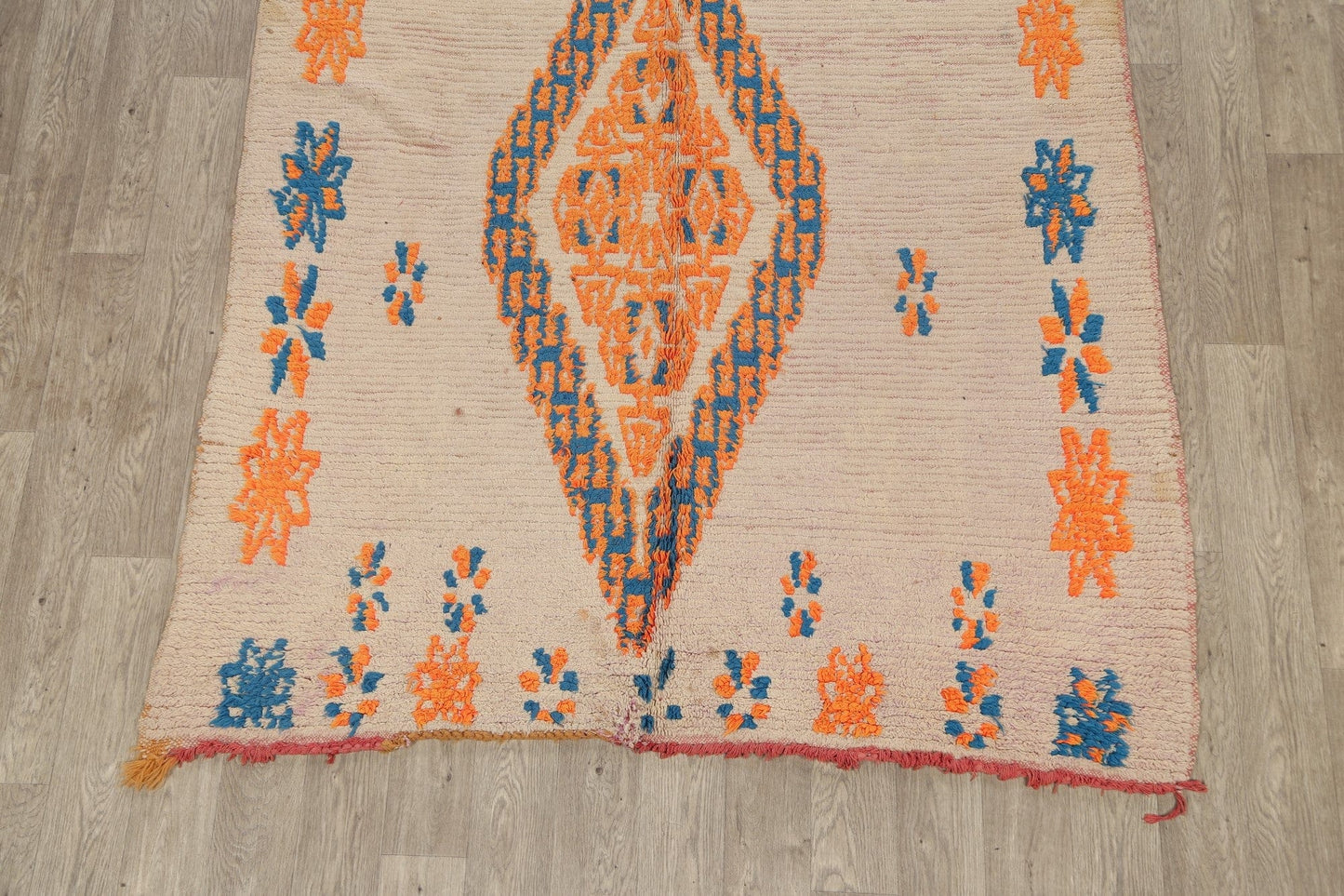 Antique Tribal Moroccan Oriental Area Rug 6x7