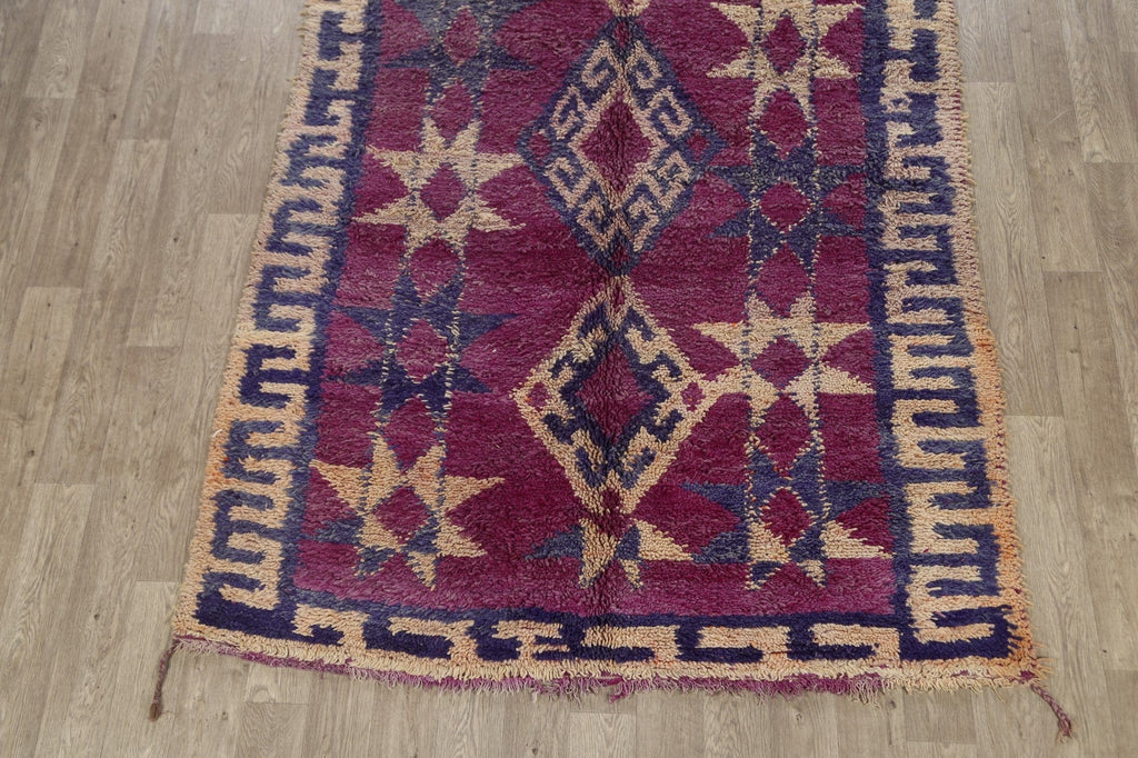 Tribal Moroccan Oriental Area Rug 6x11