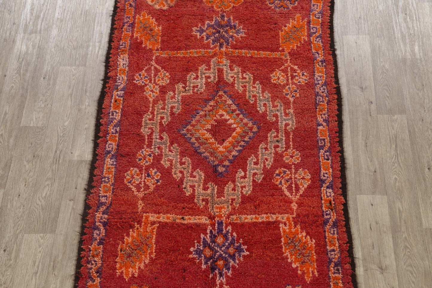 Tribal Moroccan Oriental Runner Rug 4x9