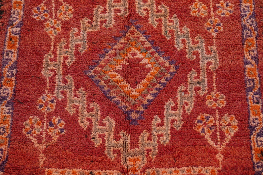 Tribal Moroccan Oriental Runner Rug 4x9