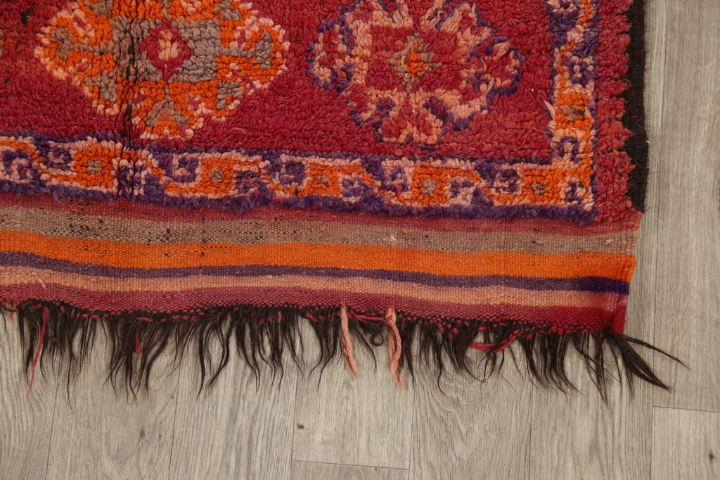 Tribal Moroccan Oriental Runner Rug 4x9