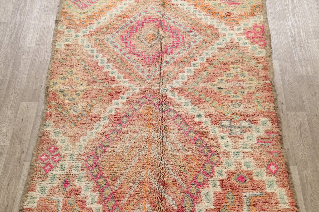 Antique Tribal Moroccan Oriental Area Rug 6x10