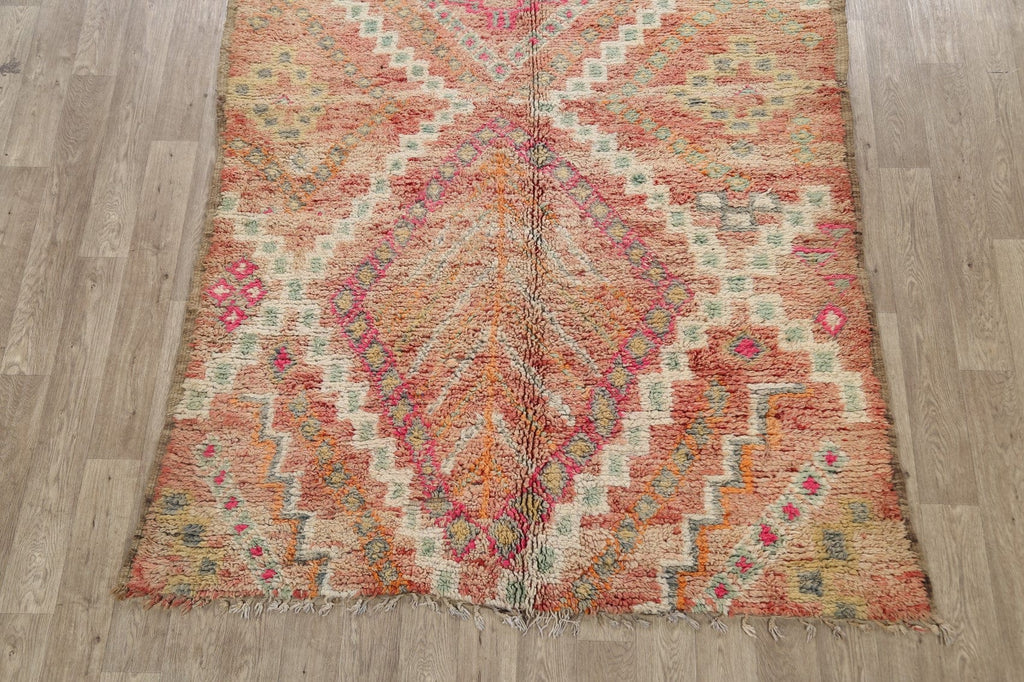 Antique Tribal Moroccan Oriental Area Rug 6x10