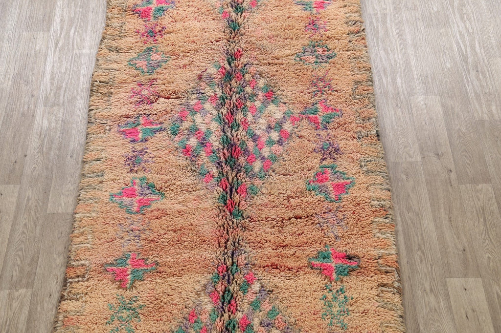 Tribal Moroccan Oriental Runner Rug 5x15