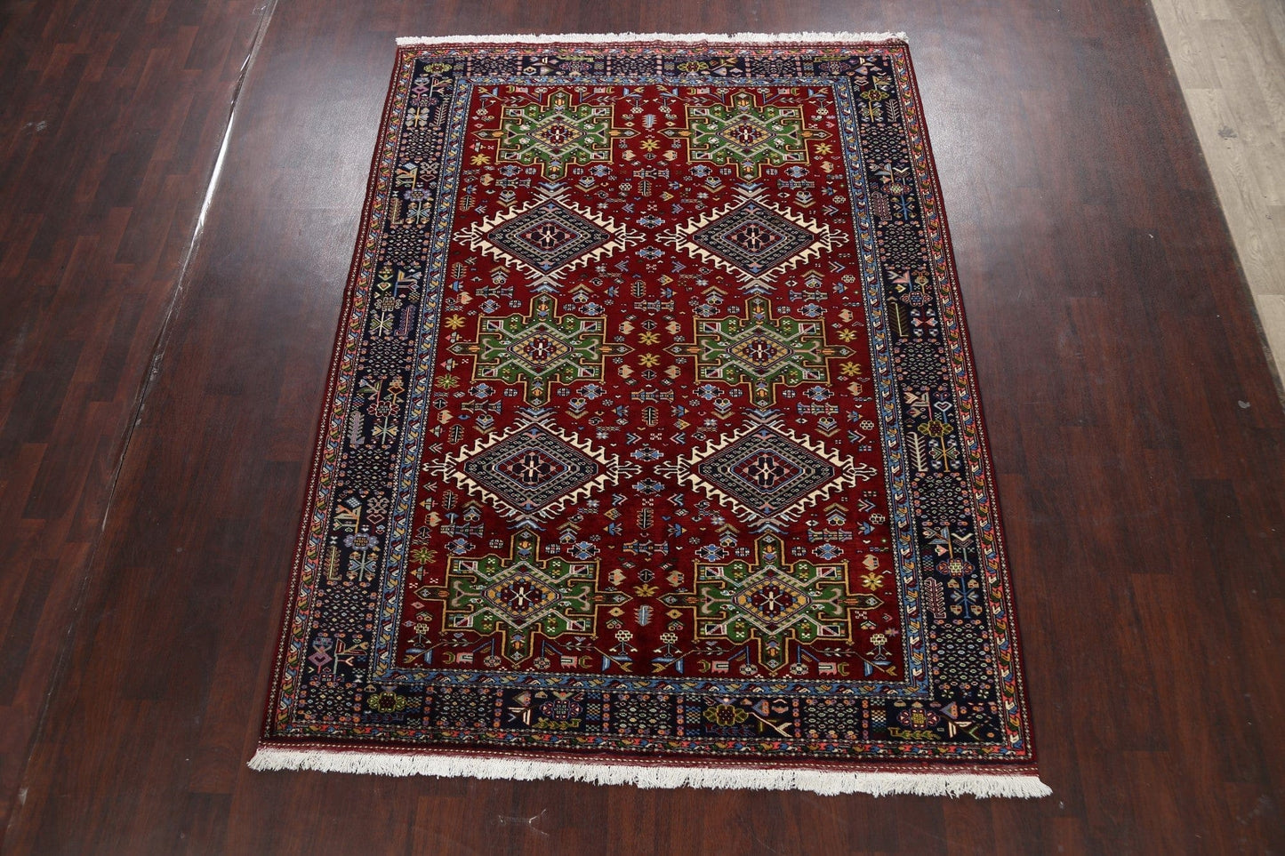 Tribal Geometric Yalameh Persian Area Rug 7x9