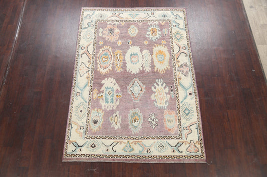 Geometric Oushak Oriental Area Rug 6x8