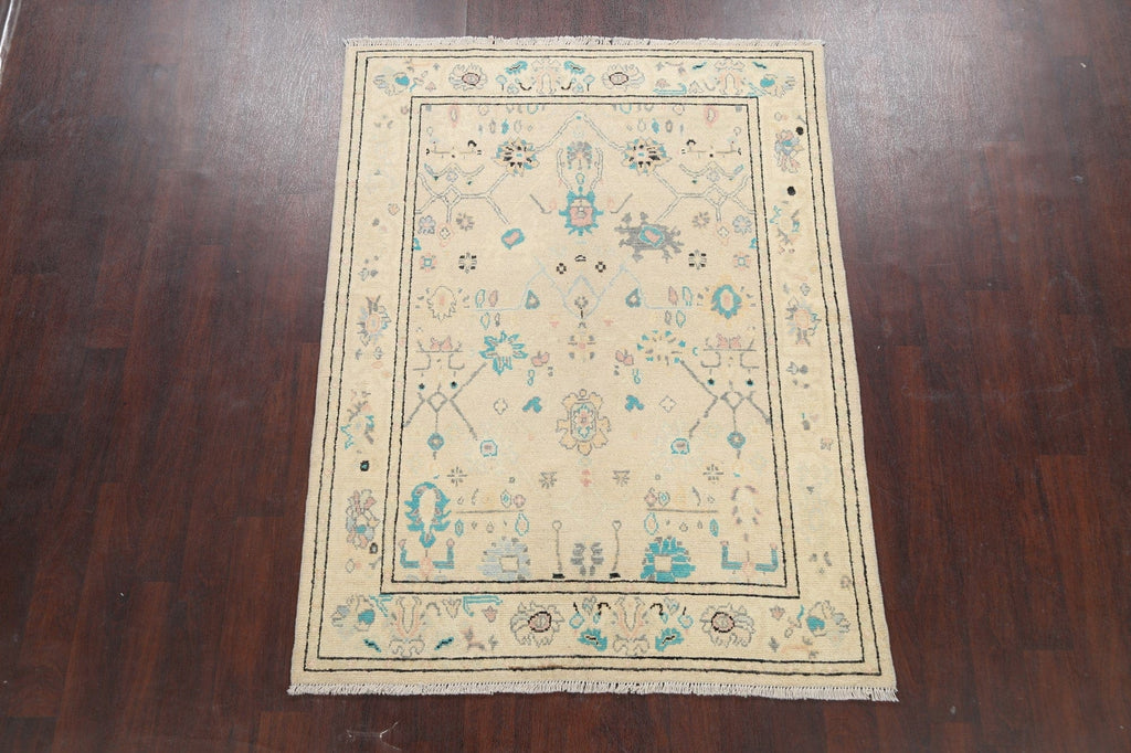 Geometric Oushak Oriental Area Rug 5x6