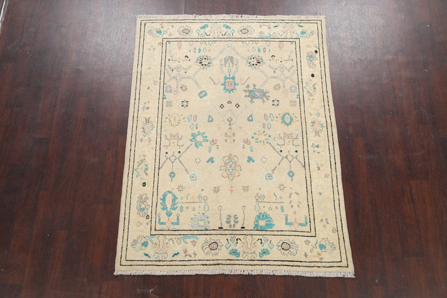 Geometric Oushak Oriental Area Rug 5x6