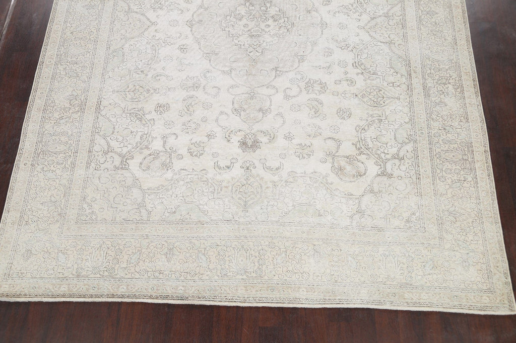 Muted Distressed Tabriz Persian Area Rug 10x13