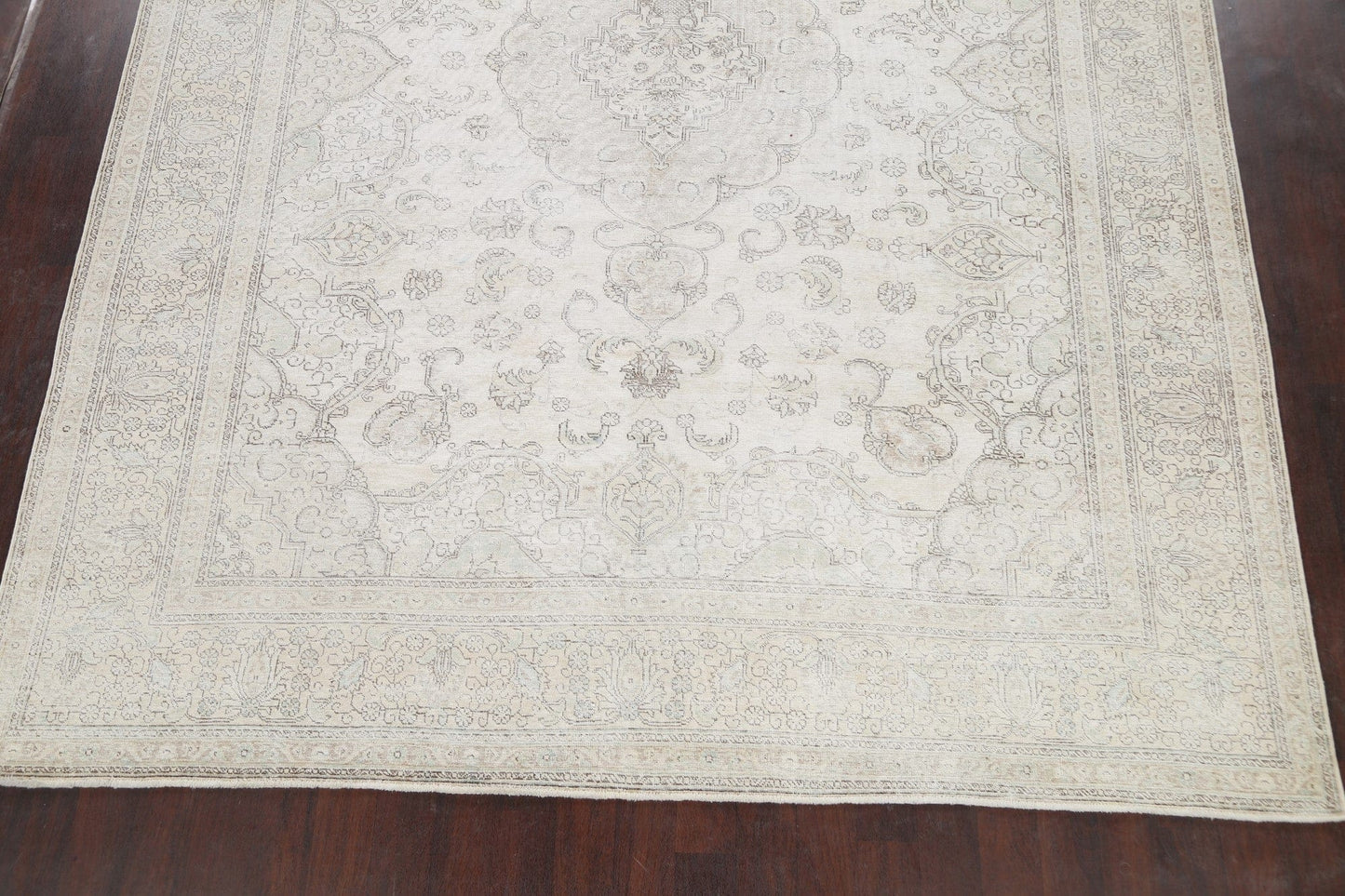 Muted Distressed Tabriz Persian Area Rug 10x13