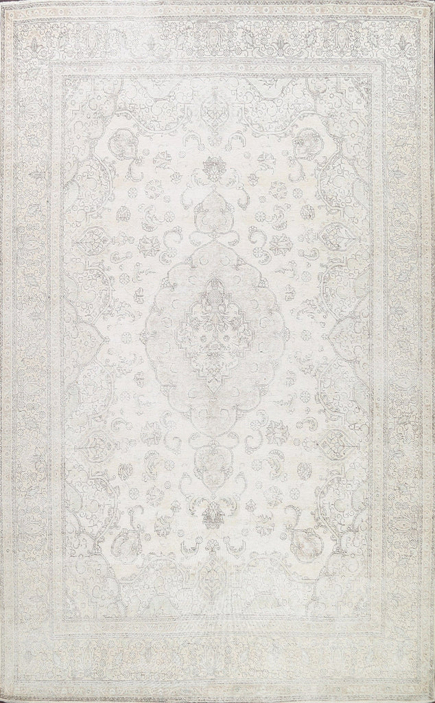 Muted Distressed Tabriz Persian Area Rug 10x13