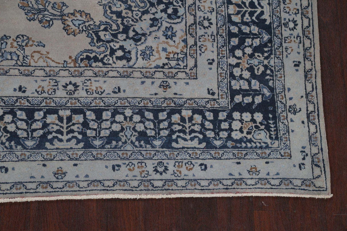 Muted Distressed Mashad Persian Area Rug 8x11