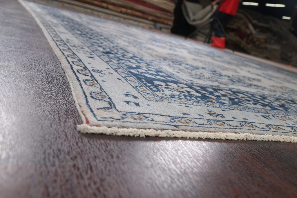 Muted Distressed Mashad Persian Area Rug 8x11