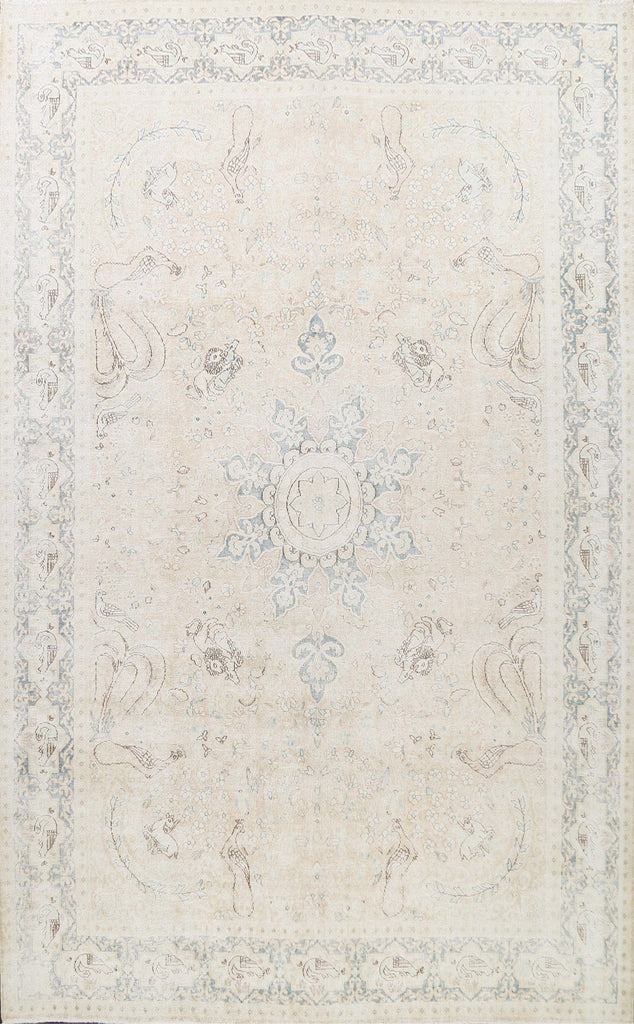 Muted Distressed Kashmar Persian Area Rug 9x12