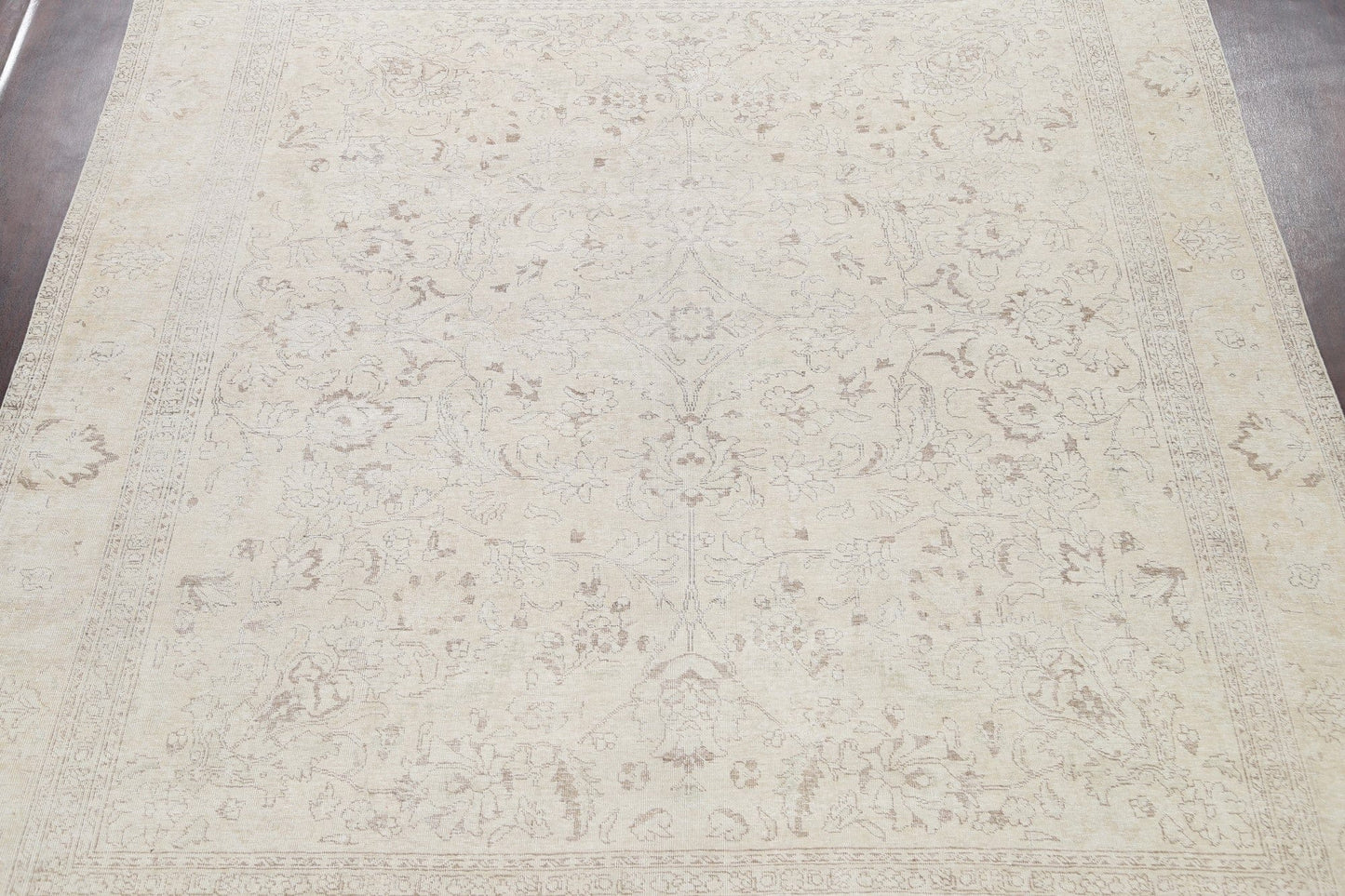 Muted Distressed Tabriz Persian Area Rug 10x11