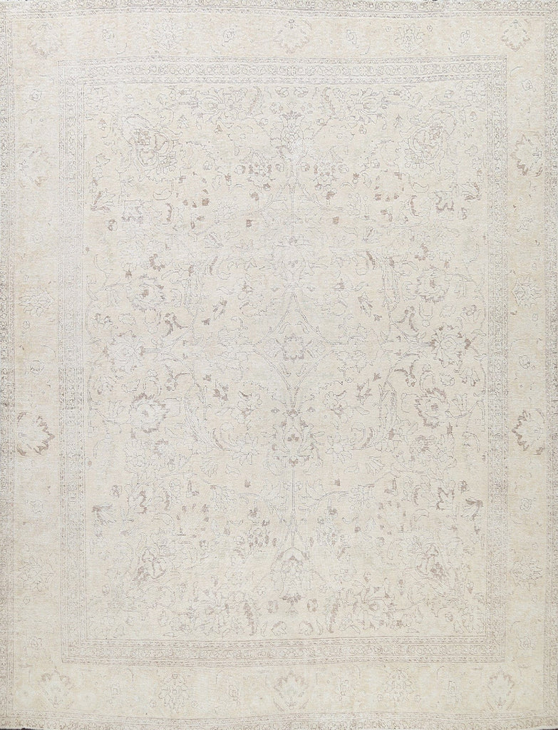 Muted Distressed Tabriz Persian Area Rug 10x11