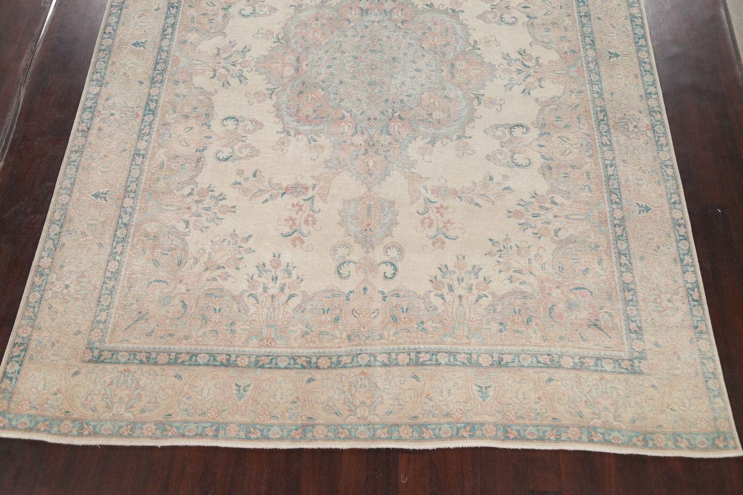 Muted Distressed Tabriz Persian Area Rug 10x13