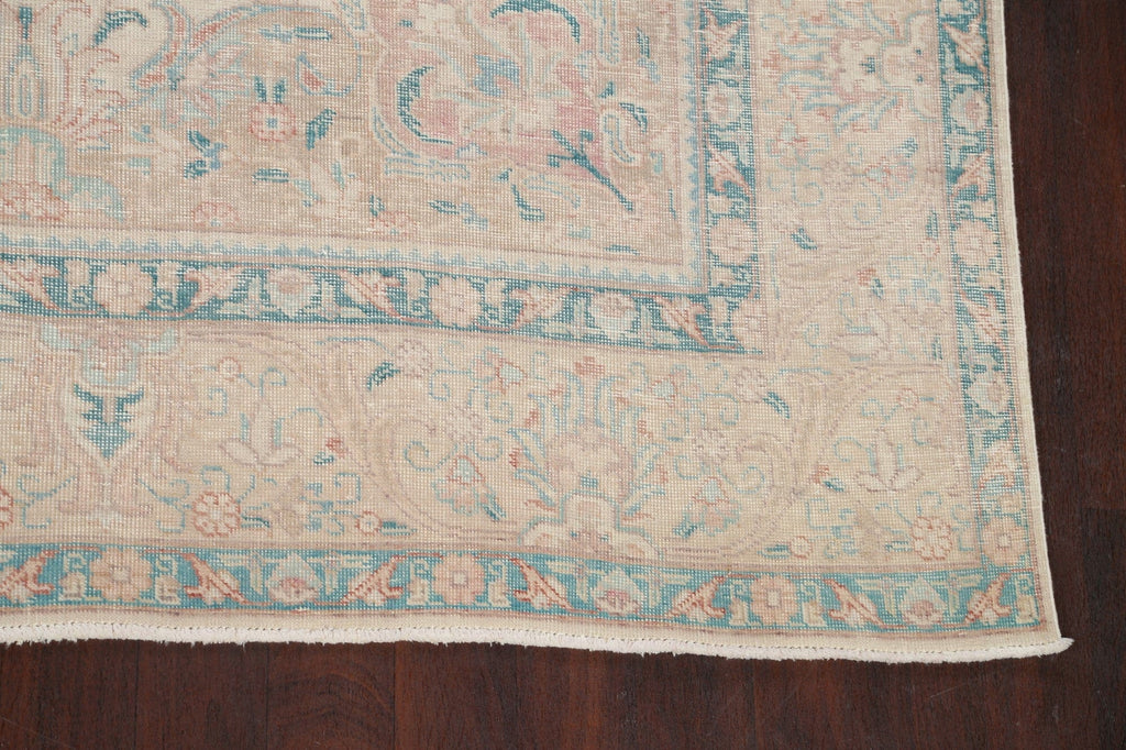 Muted Distressed Tabriz Persian Area Rug 10x13