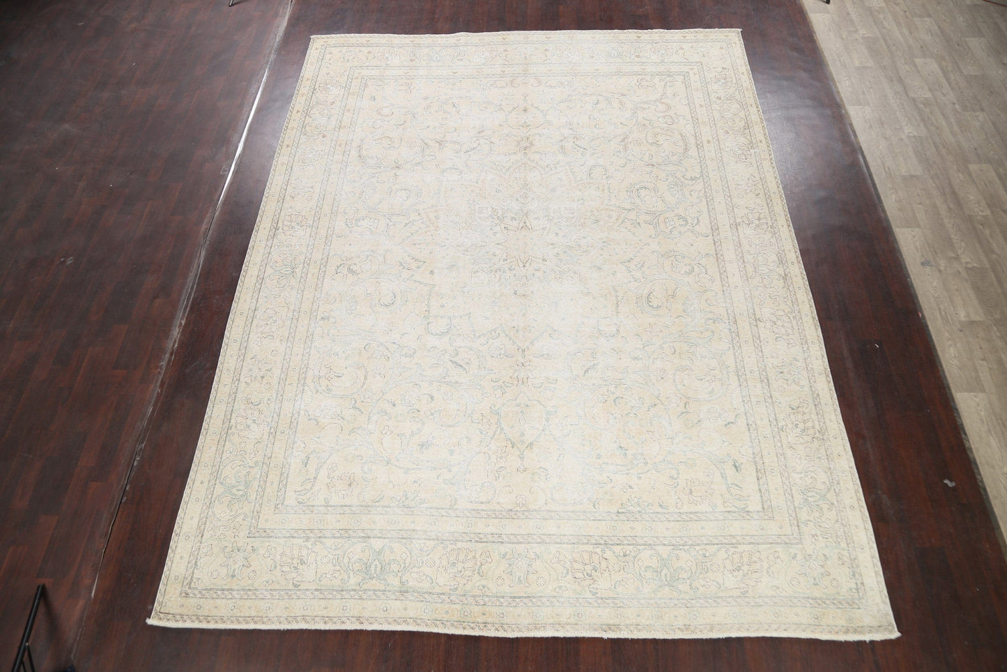 Muted Distressed Tabriz Persian Area Rug 10x12