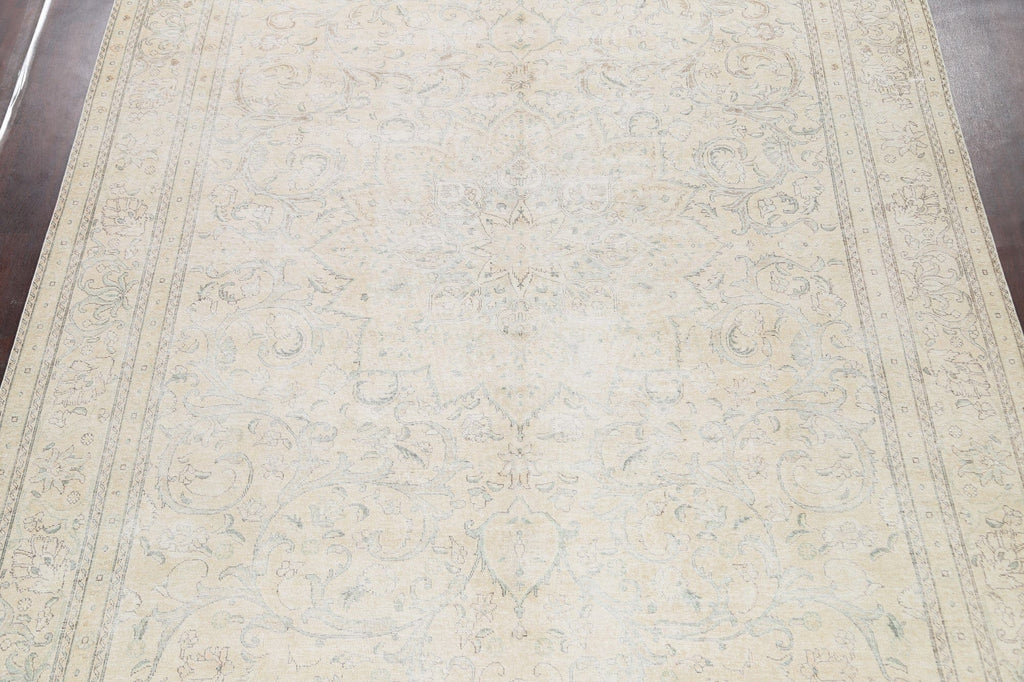 Muted Distressed Tabriz Persian Area Rug 10x12