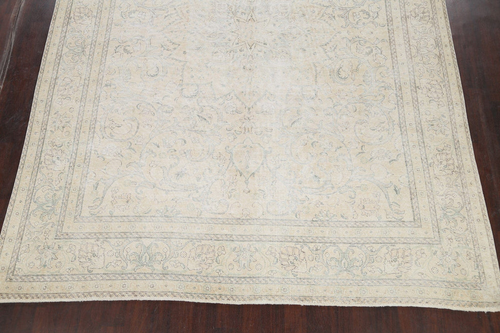 Muted Distressed Tabriz Persian Area Rug 10x12