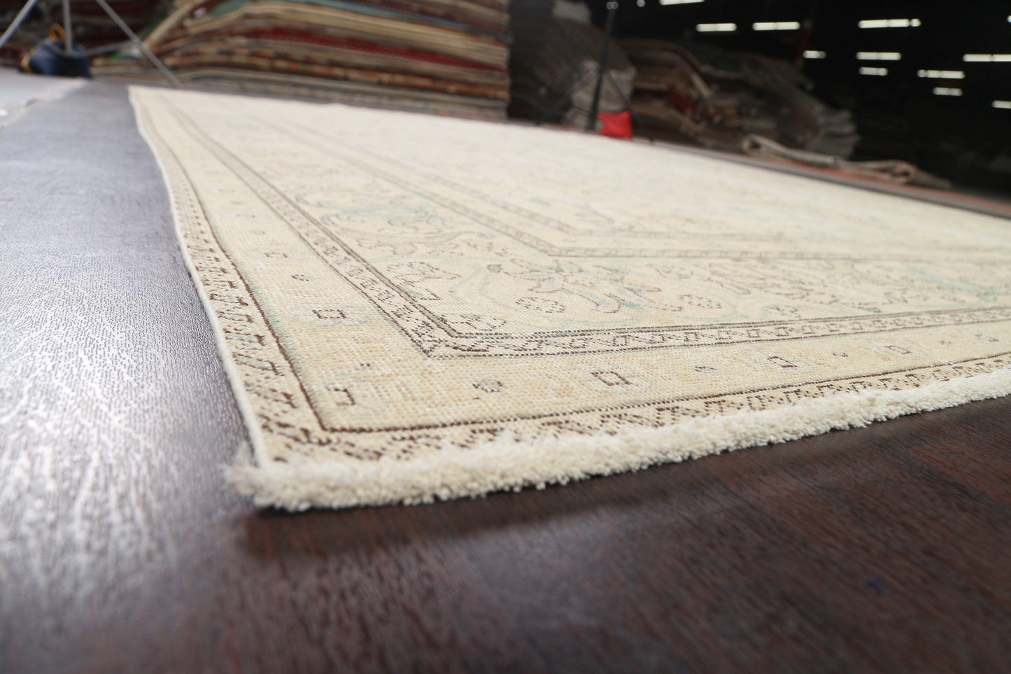 Muted Distressed Tabriz Persian Area Rug 10x12