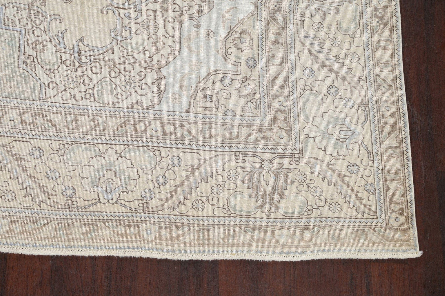 Muted Distressed Tabriz Persian Area Rug 10x13