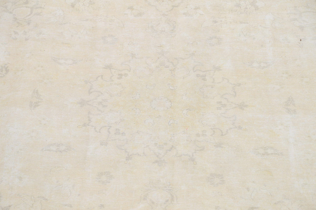 Muted Distressed Kashan Persian Area Rug 10x13