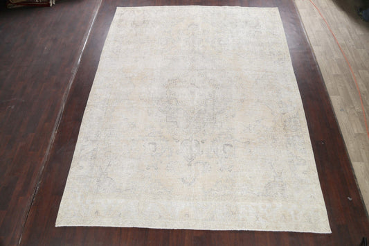 Muted Distressed Tabriz Persian Area Rug 10x12