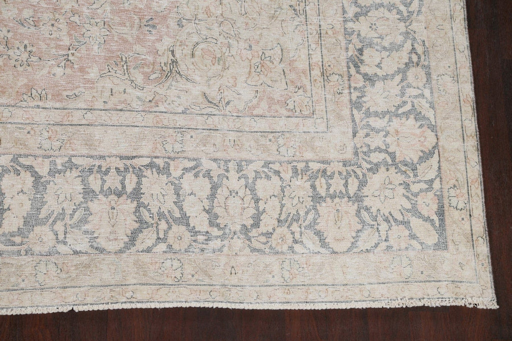 Muted Distressed Kerman Persian Area Rug 10x13