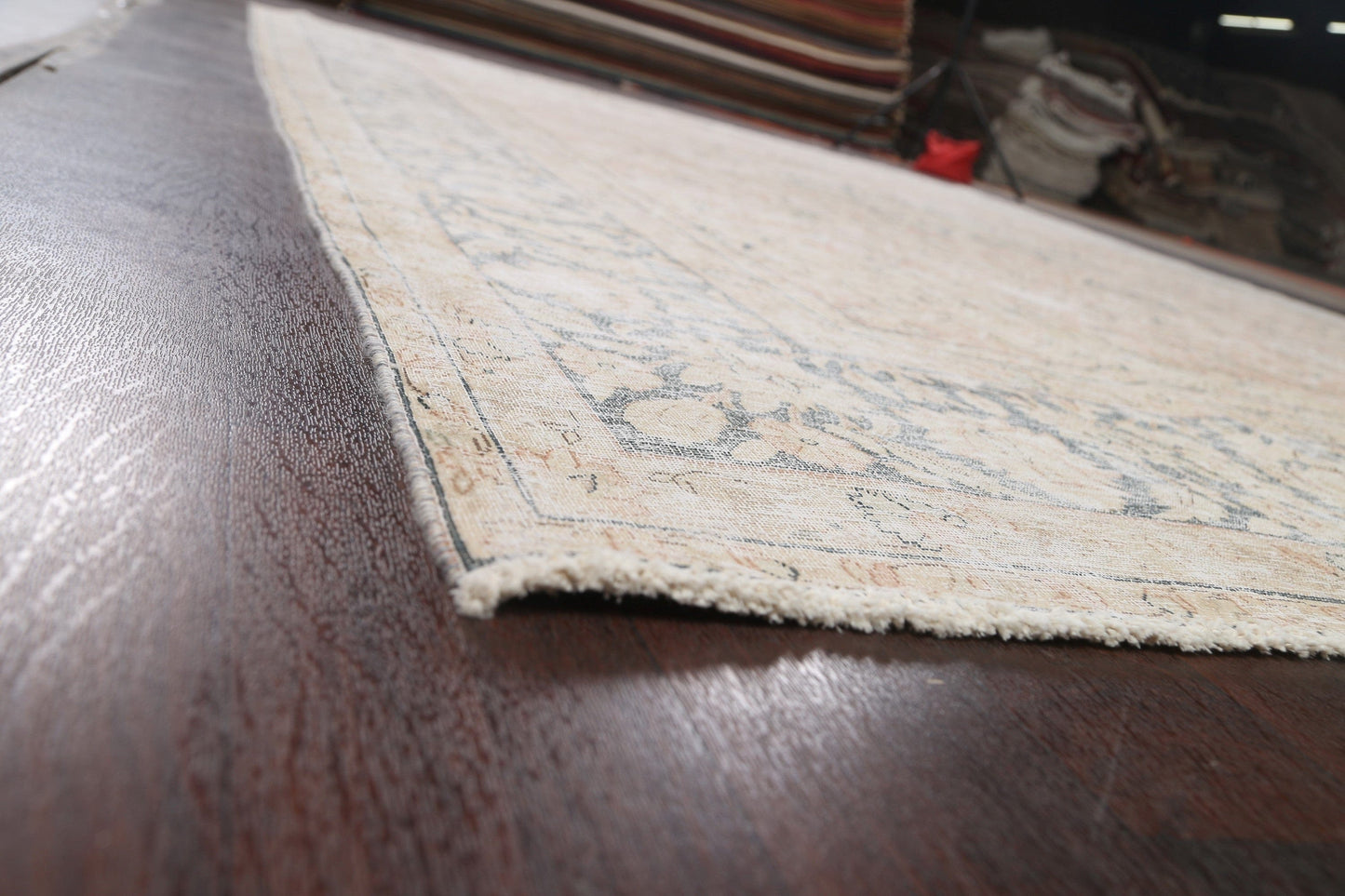 Muted Distressed Kerman Persian Area Rug 10x13