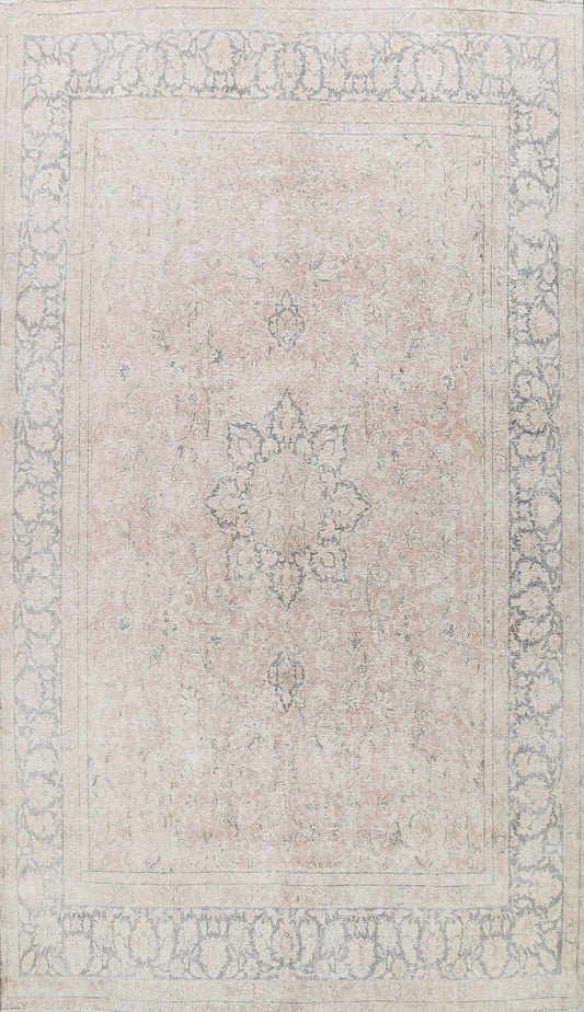 Muted Distressed Kerman Persian Area Rug 10x13