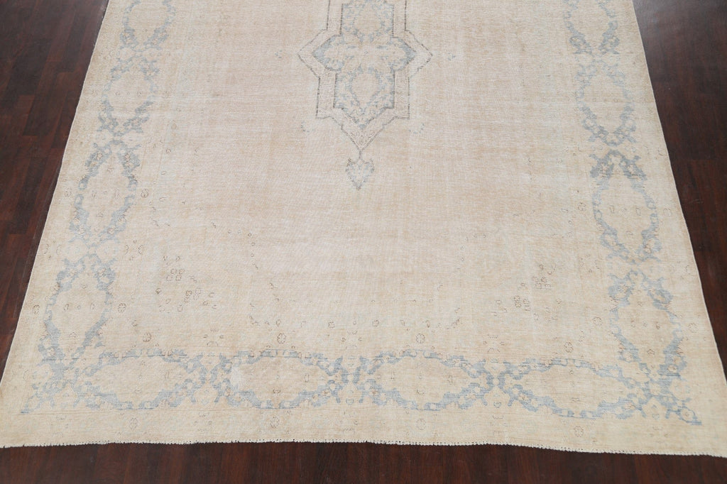 Muted Distressed Kerman Persian Area Rug 10x13