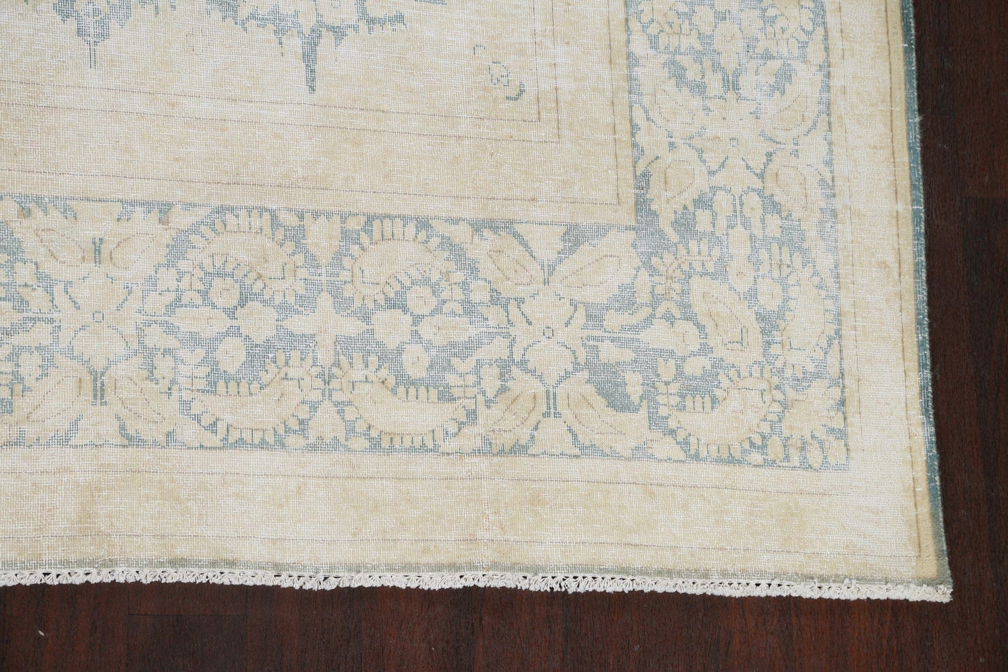 Muted Distressed Kerman Persian Area Rug 10x13