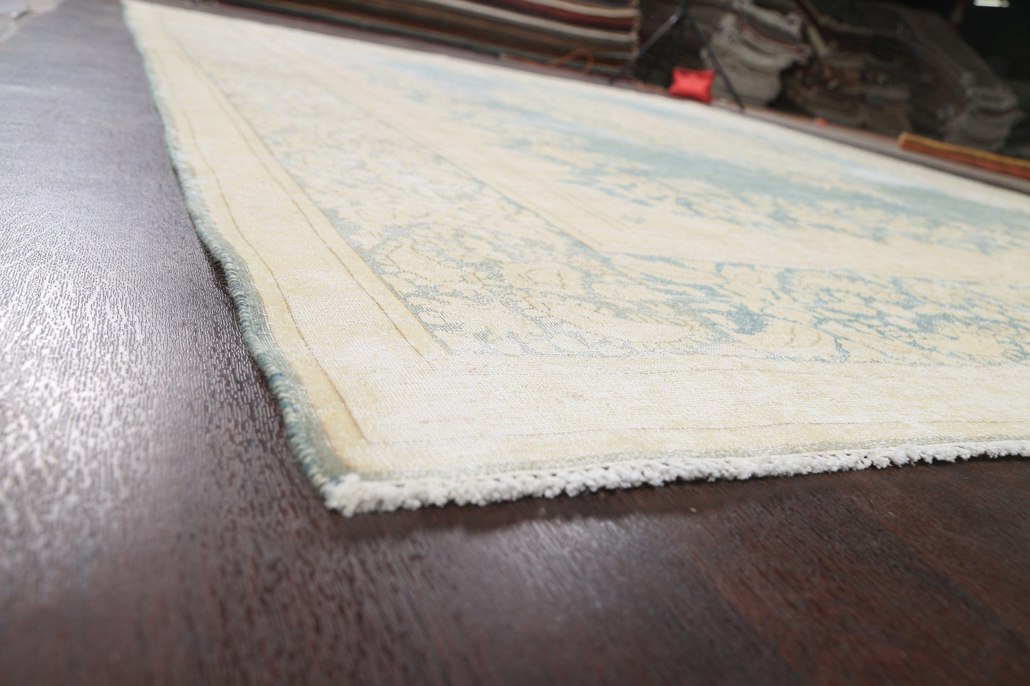 Muted Distressed Kerman Persian Area Rug 10x13