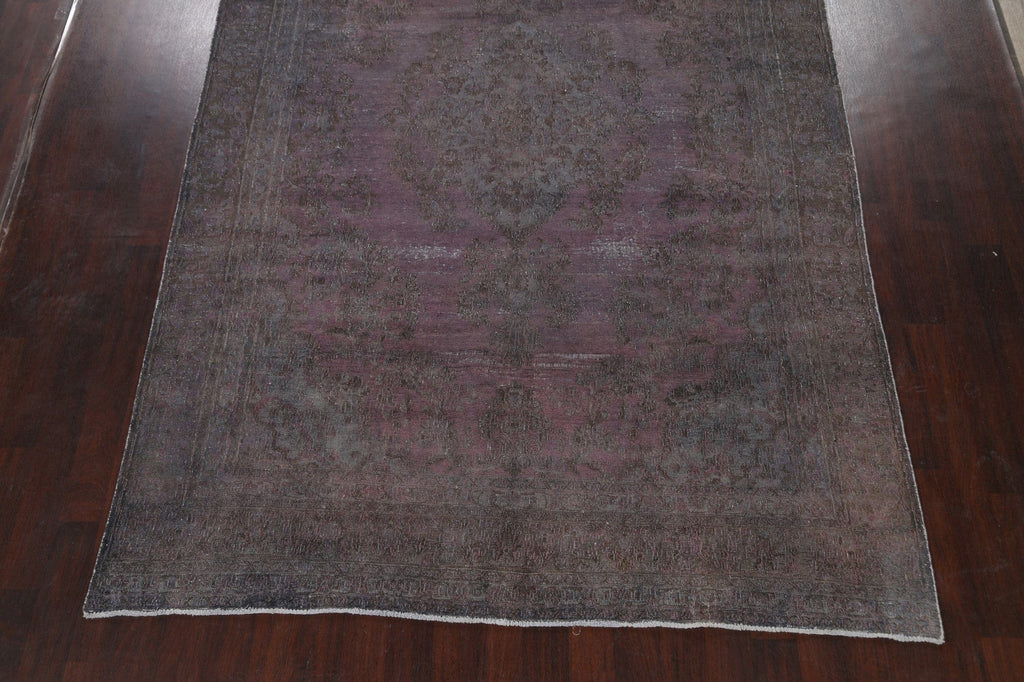 Distressed Over-dye Tabriz Persian Area Rug 8x12