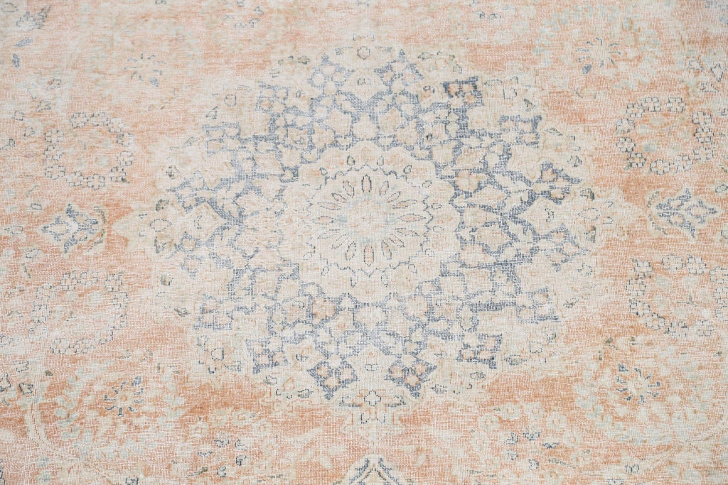 Muted Floral Kerman Persian Area Rug 7x10