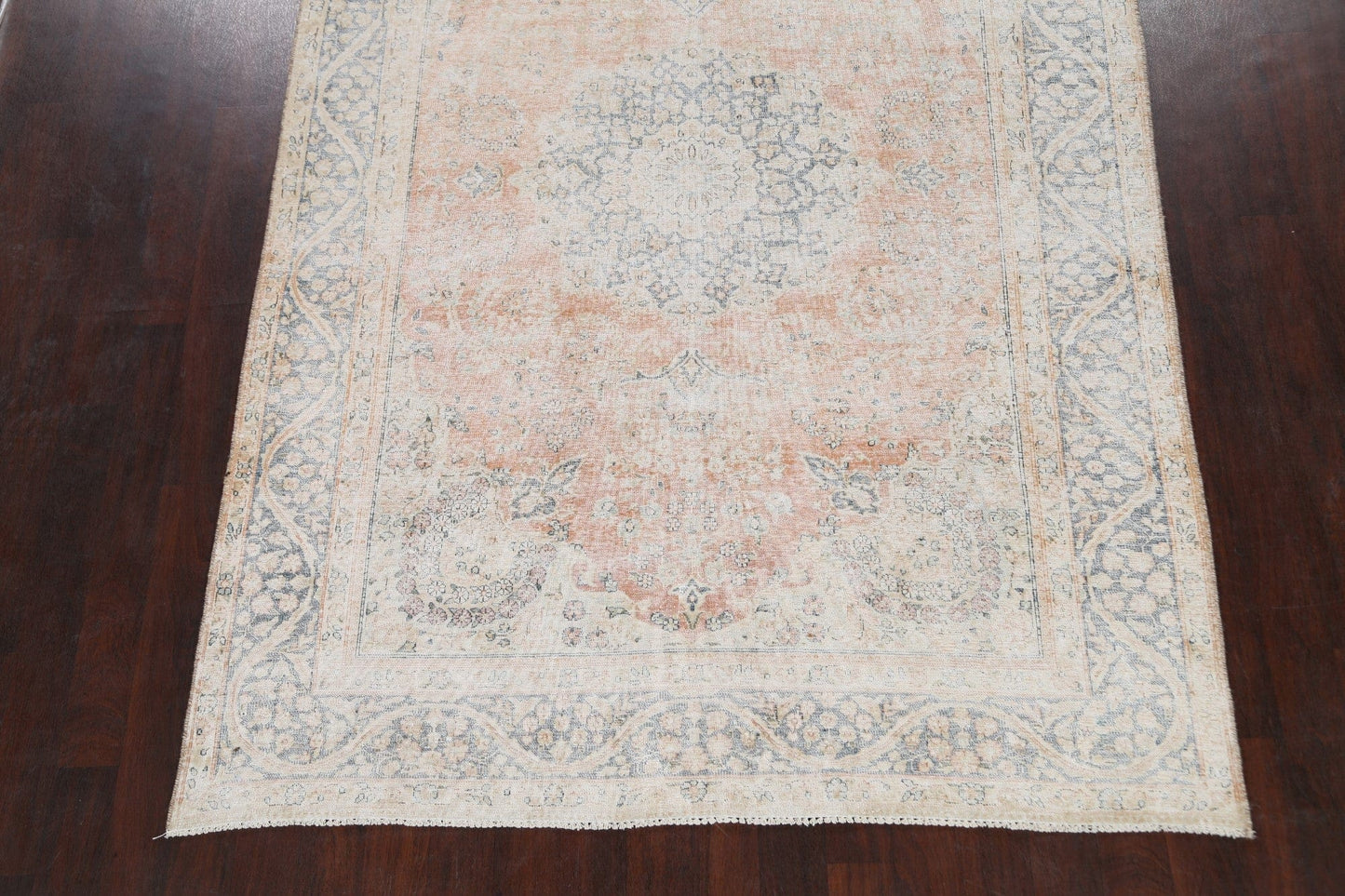 Muted Floral Kerman Persian Area Rug 7x10