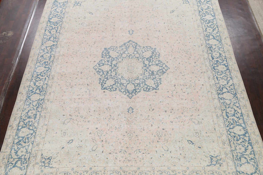 Muted Floral Kerman Persian Area Rug 10x13