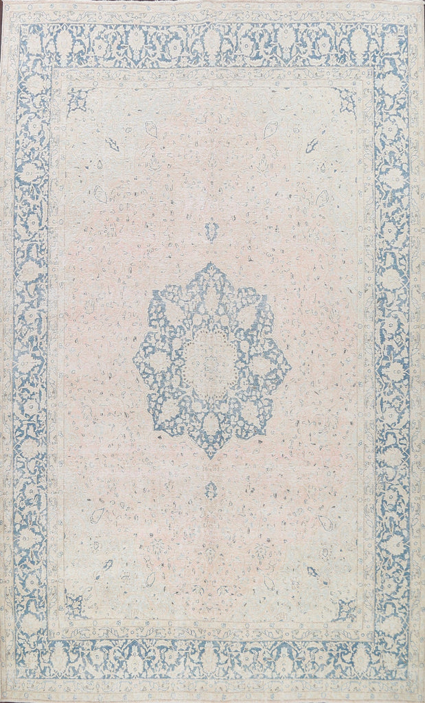 Muted Floral Kerman Persian Area Rug 10x13