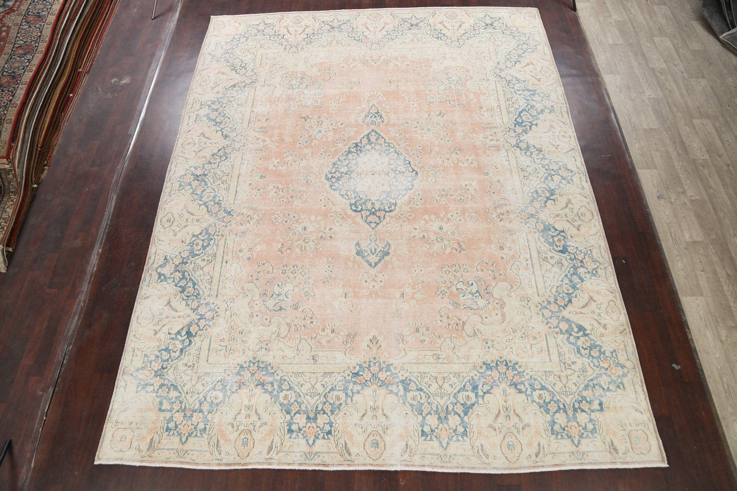 Muted Floral Kerman Persian Area Rug 10x13